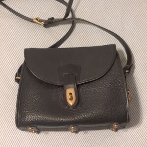 Black Leather Crossbody Bag